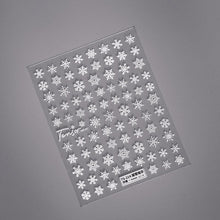 将图片加载到图库查看器,New Craft Nail Stickers Japanese 5d Nails Sticker Three-dimensional Snowflake Nail art Stickers Decals Decoration Decals Snowflakes Elk Bear Christmas Xmas Stickers Snowflakes Nail Water Decals Christmas White Snow Transfer Sticker Decoration Slider