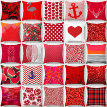 Load image into Gallery viewer, New Creative Red Cushion Case Hot Modern Home Outdoor Decorative Geometry Square Pillow Case Decorative Pillows Case Sofa Couch Seat Polyester Pillows Covers 45x45CM