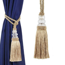 Load image into Gallery viewer, New Crystal Beaded Tassel Curtain Tieback Decorative Curtain Tie Home Decor Cord for Curtains Buckle Rope Room Accessories European Style High-Grade Curtains Tieback Rope Tassel Holdbacks 50cm