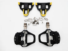 Load image into Gallery viewer, New Cycling Road Bike Bicycle Self Locking Pedals Ultralight Nylon 2 Sealed Bearing Bicycle Pedal Bike Road Bike Pedals Cleats Set Bicycle Platform Pedals Clipless Pedals For Indoor Fitness Spin Bike
