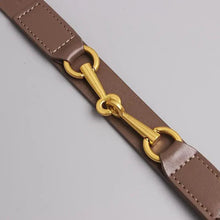 Load image into Gallery viewer, Simple Black Plain Leather Belt For Women Classic Thin Skinny Waistbands Casual Women Dress Belts
