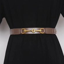 Load image into Gallery viewer, Simple Black Plain Leather Belt For Women Classic Thin Skinny Waistbands Casual Women Dress Belts