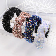 Load image into Gallery viewer, Sparkly Sequins Sponge Headbands Mermaid Knot Tie Head Bands for Women Daily Party Crown Turban Gorgeous Hair Accessories For Women