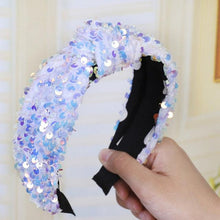 Load image into Gallery viewer, Sparkly Sequins Sponge Headbands Mermaid Knot Tie Head Bands for Women Daily Party Crown Turban Gorgeous Hair Accessories For Women