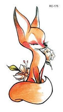 Load image into Gallery viewer, New Different Waterproof Temporary Tattoo Cute Fox Dog Luxury Animal Stickers Tattoo Colorful Modern Design For Adults Kids