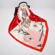 将图片加载到图库查看器,New Elegance Fashionable Scarves for Women Shawl Print Silk Satin Hijab Scarf Female Bandana 90*90cm Luxury Square Shawls Scarfs For Ladies