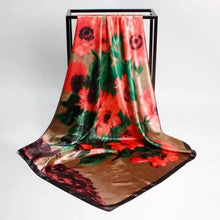 将图片加载到图库查看器,New Elegance Fashionable Scarves for Women Shawl Print Silk Satin Hijab Scarf Female Bandana 90*90cm Luxury Square Shawls Scarfs For Ladies
