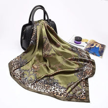 将图片加载到图库查看器,New Elegance Fashionable Scarves for Women Shawl Print Silk Satin Hijab Scarf Female Bandana 90*90cm Luxury Square Shawls Scarfs For Ladies