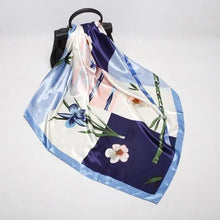 将图片加载到图库查看器,New Elegance Fashionable Scarves for Women Shawl Print Silk Satin Hijab Scarf Female Bandana 90*90cm Luxury Square Shawls Scarfs For Ladies
