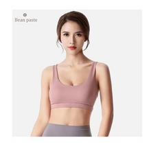将图片加载到图库查看器,New Elegance Fitness Sports Bra for Women Push Up Wirefree Padded Crisscross Strappy Running Gym Training Workout Yoga Underwear Crop Tops