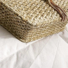 将图片加载到图库查看器,New Famous Mulit Style Straw+leather Handba For Women And Girls New Fashion Summer Bag Handmade Woven Beach Circle Shoulder Bag