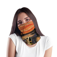 Load image into Gallery viewer, New Fashion 3D Printed Oil Painting Art Neck Scarf Women Soft Face Bandana Sunflower Night Hijab Scarf Face Mask Reusable Washable Cloth Bandanas Women Men Neck Gaiter Cover Turban Multipurpose Balaclava Elastic UV Face Shields for Women