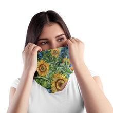 Load image into Gallery viewer, New Fashion 3D Printed Oil Painting Art Neck Scarf Women Soft Face Bandana Sunflower Night Hijab Scarf Face Mask Reusable Washable Cloth Bandanas Women Men Neck Gaiter Cover Turban Multipurpose Balaclava Elastic UV Face Shields for Women