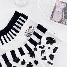 Load image into Gallery viewer, New Fashion Cow Print Cute Animals White Cartoon Socks Cute Happy Socks Unisex Fashion Socks Cow Style Breathable Socks For Men And Women