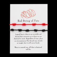 Load image into Gallery viewer, New Fashion Handmade Braided Rope Couple Bracelet For Women Men Charm Lucky Heart Knot Adjustable Rope Bracelets Red Cord Bracelet Braided Knot For Mens Womens