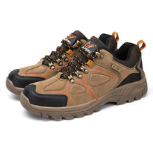 将图片加载到图库查看器,New Fashion Hiking Shoes Men Spring Mountain Climbing Shoes Outdoor Sport Shoes Leather Waterproof Lightweight Outdoor Mountain Sport Shoe
