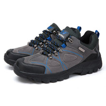 将图片加载到图库查看器,New Fashion Hiking Shoes Men Spring Mountain Climbing Shoes Outdoor Sport Shoes Leather Waterproof Lightweight Outdoor Mountain Sport Shoe