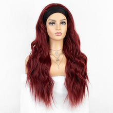 Load image into Gallery viewer, New Fashion Long Wavy Headband Wig for Black Women None Replacement Body Wave Synthetic Headwraps Hair Wig Wigs For Black Women Cosplay Wigs For Women