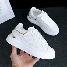 Load image into Gallery viewer, New Fashion White High Quality Women's White Thick Soled Sports Casual Couple Shoes Summer Lace-Up Trainers Gym Tennis Running Breathable High Quality Sneakers