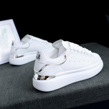 Load image into Gallery viewer, New Fashion White High Quality Women's White Thick Soled Sports Casual Couple Shoes Summer Lace-Up Trainers Gym Tennis Running Breathable High Quality Sneakers