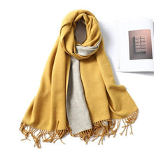 Load image into Gallery viewer, New Fashion Winter Soft Thick Warm Colorful Cashmere Scarf Elegant Escharpe Shawls Scarf Shawls Wraps Lightweight Lady Solid Scarves Fashion Tassels Blanket For Women