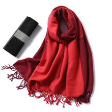 Load image into Gallery viewer, New Fashion Winter Soft Thick Warm Colorful Cashmere Scarf Elegant Escharpe Shawls Scarf Shawls Wraps Lightweight Lady Solid Scarves Fashion Tassels Blanket For Women