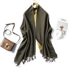 Load image into Gallery viewer, New Fashion Winter Soft Thick Warm Colorful Cashmere Scarf Elegant Escharpe Shawls Scarf Shawls Wraps Lightweight Lady Solid Scarves Fashion Tassels Blanket For Women