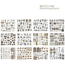 将图片加载到图库查看器,New Geometric Letter Nail Sticker Water Slider Winter Decal Christmas New Year Gift Nail Slider Temporary Tattoos Women Nail Art Stickers Water Transfer Decals Design Nail Art Supplies Manicure Acrylic Nail Foil Stencils Decorations