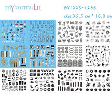 将图片加载到图库查看器,New Geometric Letter Nail Sticker Water Slider Winter Decal Christmas New Year Gift Nail Slider Temporary Tattoos Women Nail Art Stickers Water Transfer Decals Design Nail Art Supplies Manicure Acrylic Nail Foil Stencils Decorations