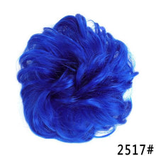 Load image into Gallery viewer, New Girl's Synthetic Chignon Red Pink Purple Blue Green Curly Messy Bun Kids Donut Roller Hair Bun Heat Resistant Fake Hair Wigs For Black Women Cosplay Wigs For Women
