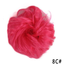 Load image into Gallery viewer, New Girl's Synthetic Chignon Red Pink Purple Blue Green Curly Messy Bun Kids Donut Roller Hair Bun Heat Resistant Fake Hair Wigs For Black Women Cosplay Wigs For Women