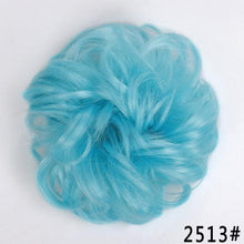 Load image into Gallery viewer, New Girl's Synthetic Chignon Red Pink Purple Blue Green Curly Messy Bun Kids Donut Roller Hair Bun Heat Resistant Fake Hair Wigs For Black Women Cosplay Wigs For Women