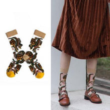 将图片加载到图库查看器,New Girls Cute Cartoon Fruits Sheer Kawaii Lady Women Summer Fall Avocado Lemon Pineapple Cherry Jacquard Socks For Women