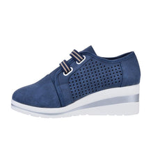 Load image into Gallery viewer, New High Heel Casual Womens Sneakers Breathable Height Increasing Shoes Air Cushion Comfortable Sneakers Women's Vulcanize Leather Shoes Luxury Walking Women Outdoor Shoes