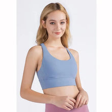 Load image into Gallery viewer, New High Quality Fabric Nylon Breathable Women Yoga Tops Bra Solid Color And Sports Wear Outdoor Exercise Clothes For Ladies