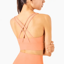 Load image into Gallery viewer, New High Quality Fabric Nylon Breathable Women Yoga Tops Bra Solid Color And Sports Wear Outdoor Exercise Clothes For Ladies
