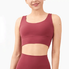 Load image into Gallery viewer, New High Quality Fabric Nylon Breathable Women Yoga Tops Bra Solid Color And Sports Wear Outdoor Exercise Clothes For Ladies