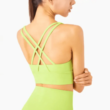 Load image into Gallery viewer, New High Quality Fabric Nylon Breathable Women Yoga Tops Bra Solid Color And Sports Wear Outdoor Exercise Clothes For Ladies
