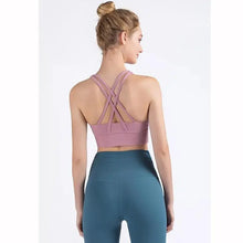 Load image into Gallery viewer, New High Quality Fabric Nylon Breathable Women Yoga Tops Bra Solid Color And Sports Wear Outdoor Exercise Clothes For Ladies