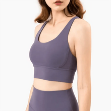 Load image into Gallery viewer, New High Quality Fabric Nylon Breathable Women Yoga Tops Bra Solid Color And Sports Wear Outdoor Exercise Clothes For Ladies