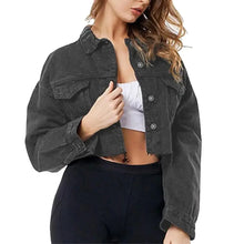 Load image into Gallery viewer, New Incredible Spring Women Sexy Ripped Denim Jackets Vintage Casual Short Jean Jacket Puff Sleeve Winter Female Coat Streetwear