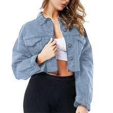 Load image into Gallery viewer, New Incredible Spring Women Sexy Ripped Denim Jackets Vintage Casual Short Jean Jacket Puff Sleeve Winter Female Coat Streetwear