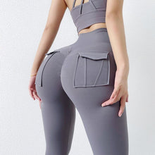 Load image into Gallery viewer, New Leggings Women's Pants Sport Yoga Pants Tight High Waist Elastic Women's Pocket Legging Women's High Waist Yoga Pants Tummy Control Slimming Bottom Leggings Workout Running Pants