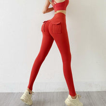 Load image into Gallery viewer, New Leggings Women's Pants Sport Yoga Pants Tight High Waist Elastic Women's Pocket Legging Women's High Waist Yoga Pants Tummy Control Slimming Bottom Leggings Workout Running Pants