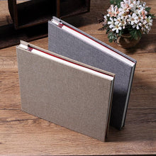 将图片加载到图库查看器,New Linen 16inch DIY Photo Album Lovers Birthday Gift Wedding Photos Baby Photo Album Scrapbook Paper Crafts Albums Refillable Notebook Photo Album