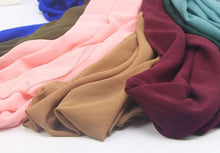 Load image into Gallery viewer, New Long Solid Colorful Soft Chiffon Hijab Elegant Scarf Wrap Lightweight Islamic Head Wear Escharpe Shawls Headband Stole Muslim Hijabs Wrap Headscarf Scarves Colors For Women
