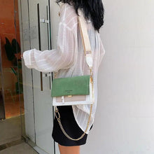 Load image into Gallery viewer, New Look Contrast Color Scrub Leather Crossbody Bags For Women And Girls Simple Chain Shoulder Bag , Purses And Handbags For Ladies
