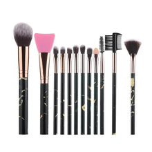 将图片加载到图库查看器,New Luxurious 12/8/5pcs Eye Lip Makeup Brushes Set Eyebrow Comb Eyelash Sponge Eyeshadow Silicone Face Mask Edge Control Brush Cosmetics