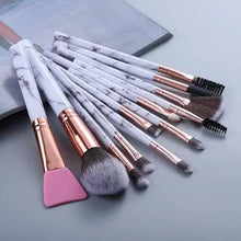 将图片加载到图库查看器,New Luxurious 12/8/5pcs Eye Lip Makeup Brushes Set Eyebrow Comb Eyelash Sponge Eyeshadow Silicone Face Mask Edge Control Brush Cosmetics
