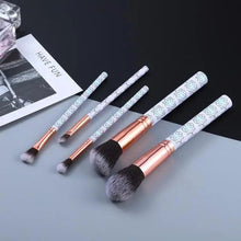 将图片加载到图库查看器,New Luxurious 12/8/5pcs Eye Lip Makeup Brushes Set Eyebrow Comb Eyelash Sponge Eyeshadow Silicone Face Mask Edge Control Brush Cosmetics